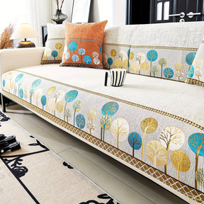 Capa de Sofá Chenille Estilo Boêmio 1pc, Capa para Sofá com Bordado Geométrico, Amigável para Cães, Protetor de Sofá Espesso e Macio, Capas Antiderrapantes para Almofadas, Protetor de Móveis, Decoração para Quarto Escritório Sala de Estar Casa, Melhore su