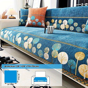 Capa de Sofá Chenille Estilo Boêmio 1pc, Capa para Sofá com Bordado Geométrico, Amigável para Cães, Protetor de Sofá Espesso e Macio, Capas Antiderrapantes para Almofadas, Protetor de Móveis, Decoração para Quarto Escritório Sala de Estar Casa, Melhore su