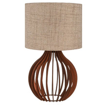 Abajur de Quarto com Cúpula em Linho e Bivolt