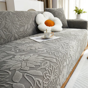 Capa de Sofá Jacquard Floral Impermeável para Casas com Pets