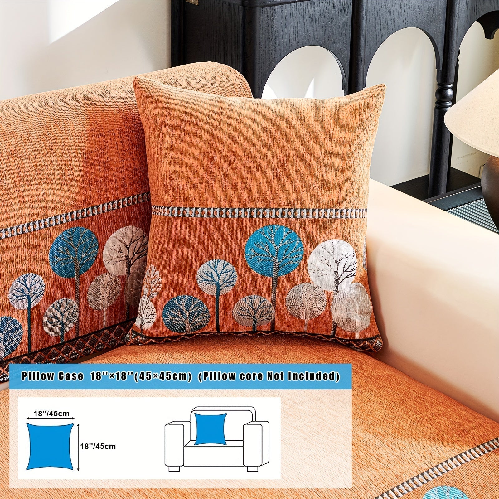 Capa de Sofá Chenille Estilo Boêmio 1pc, Capa para Sofá com Bordado Geométrico, Amigável para Cães, Protetor de Sofá Espesso e Macio, Capas Antiderrapantes para Almofadas, Protetor de Móveis, Decoração para Quarto Escritório Sala de Estar Casa, Melhore su