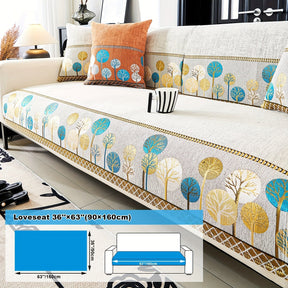 Capa de Sofá Chenille Estilo Boêmio 1pc, Capa para Sofá com Bordado Geométrico, Amigável para Cães, Protetor de Sofá Espesso e Macio, Capas Antiderrapantes para Almofadas, Protetor de Móveis, Decoração para Quarto Escritório Sala de Estar Casa, Melhore su