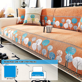 Capa de Sofá Chenille Estilo Boêmio 1pc, Capa para Sofá com Bordado Geométrico, Amigável para Cães, Protetor de Sofá Espesso e Macio, Capas Antiderrapantes para Almofadas, Protetor de Móveis, Decoração para Quarto Escritório Sala de Estar Casa, Melhore su