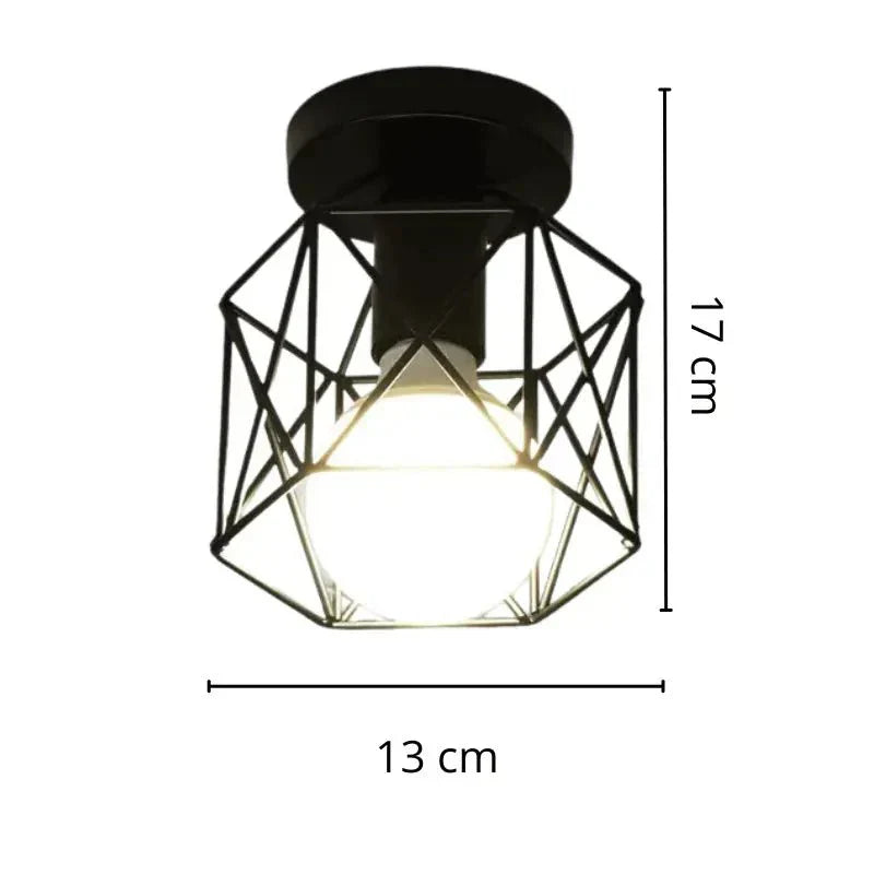 Luminária de Teto Moderna com Design Industrial e Acabamento Contemporâneo