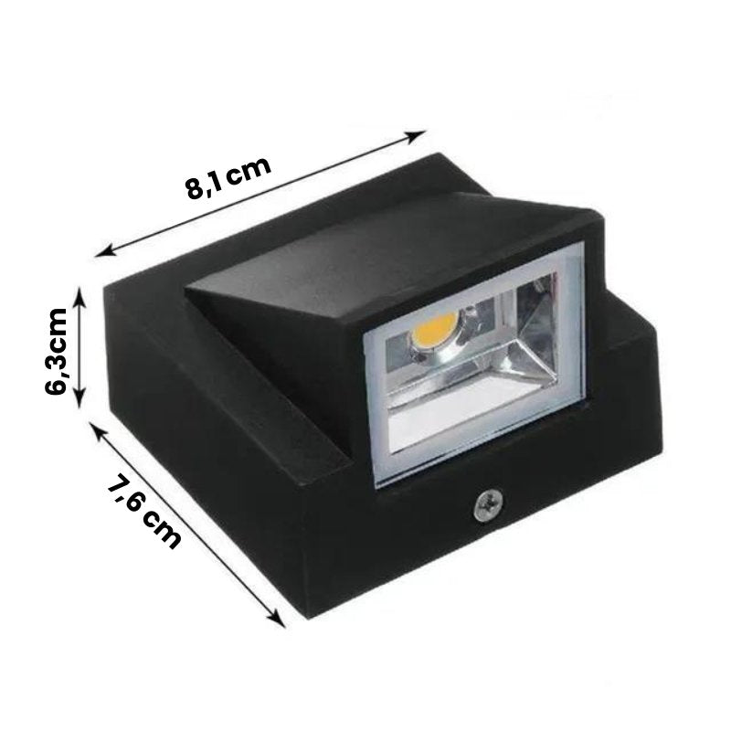 Luminária para Área Externa em Alumínio Preto 5W